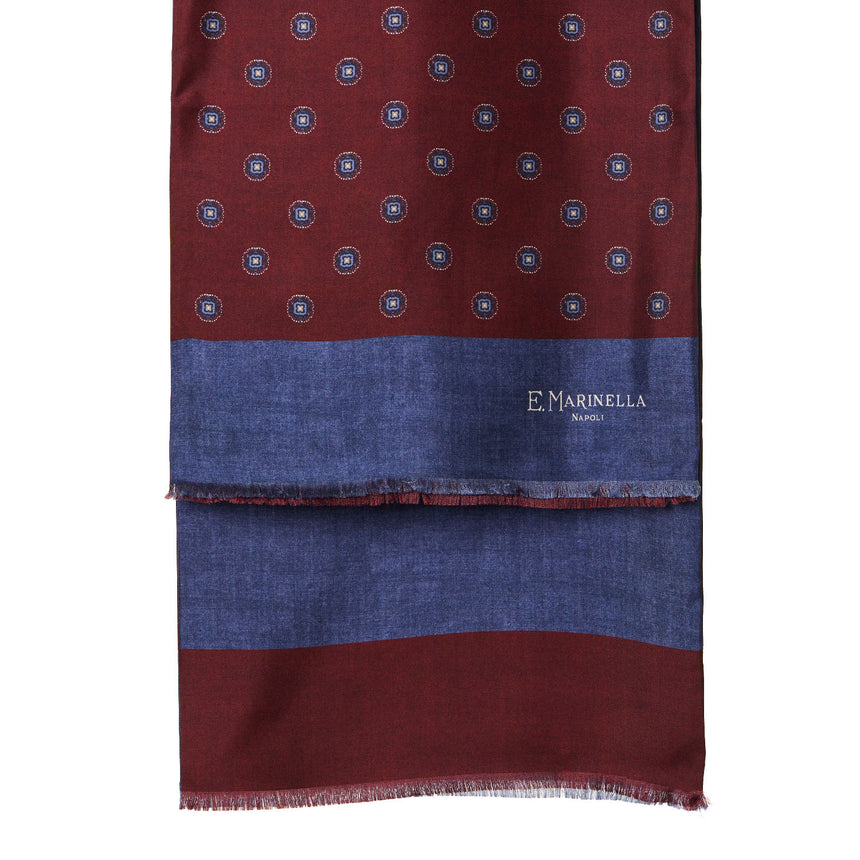SCIARPA TUBOLARE BORDEAUX IN SETA TWILL