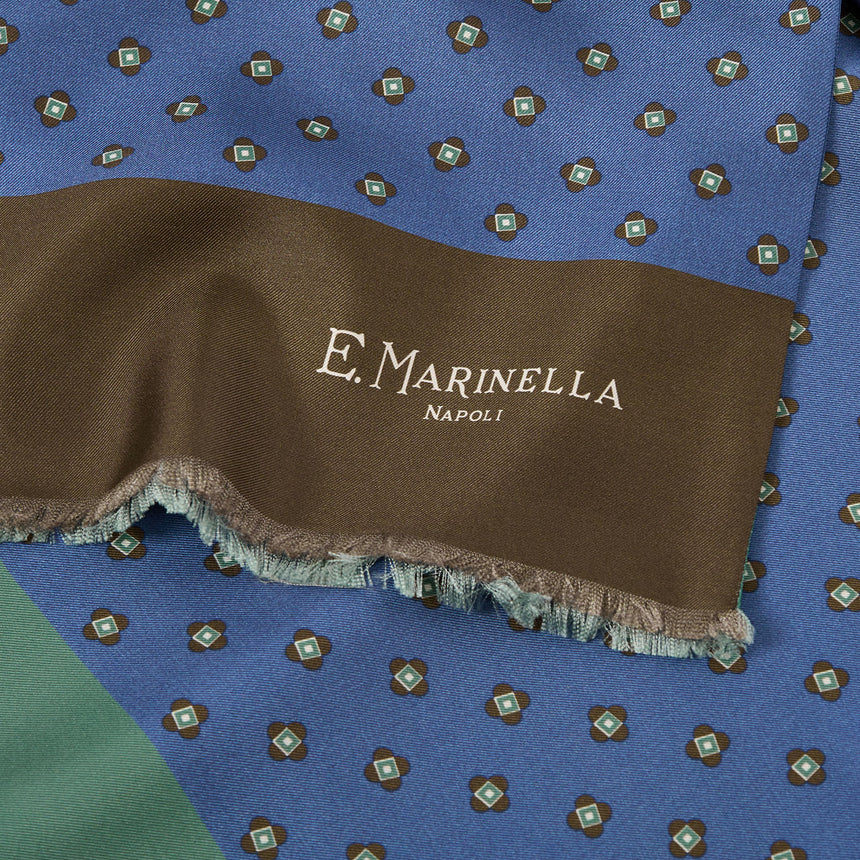 SCIARPA TUBOLARE AZZURRO POLVERE IN SETA TWILL