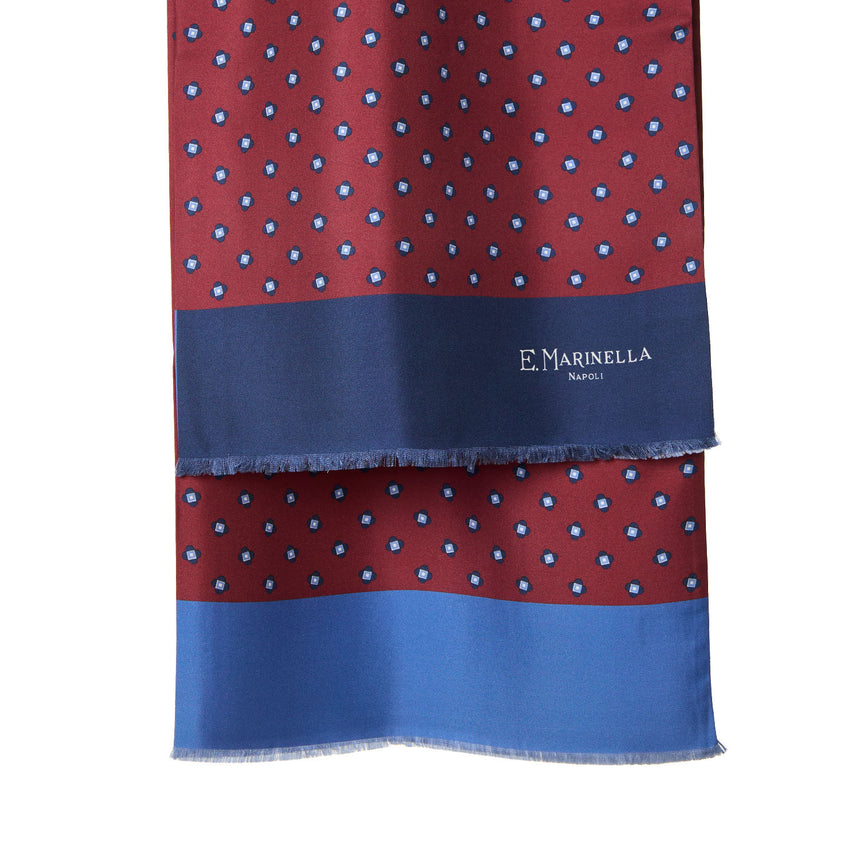 SCIARPA TUBOLARE BORDEAUX IN SETA TWILL