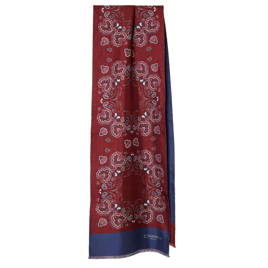SCIARPA TUBOLARE BORDEAUX IN SETA TWILL