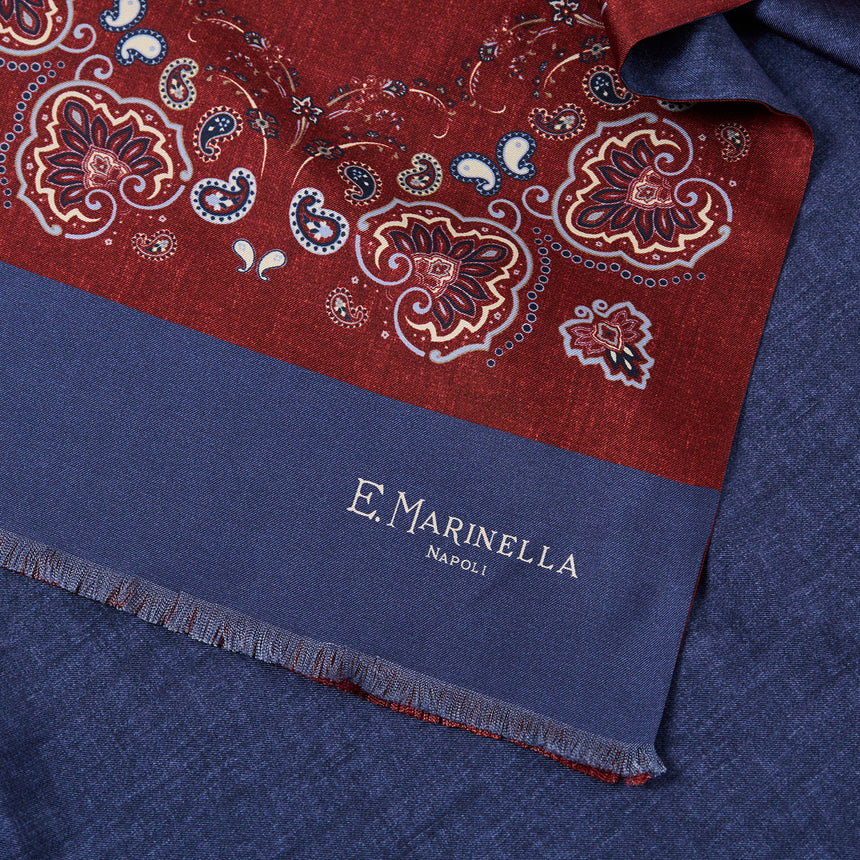 SCIARPA TUBOLARE BORDEAUX IN SETA TWILL
