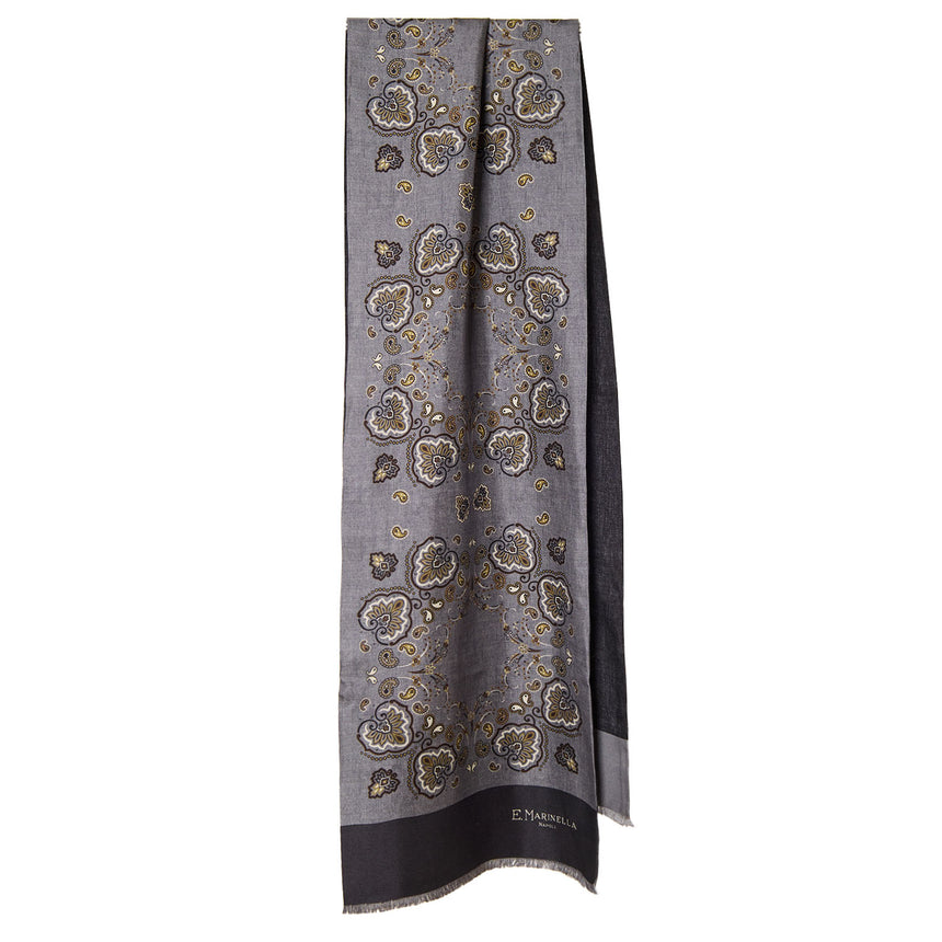 SCIARPA TUBOLARE GREY IN SETA TWILL