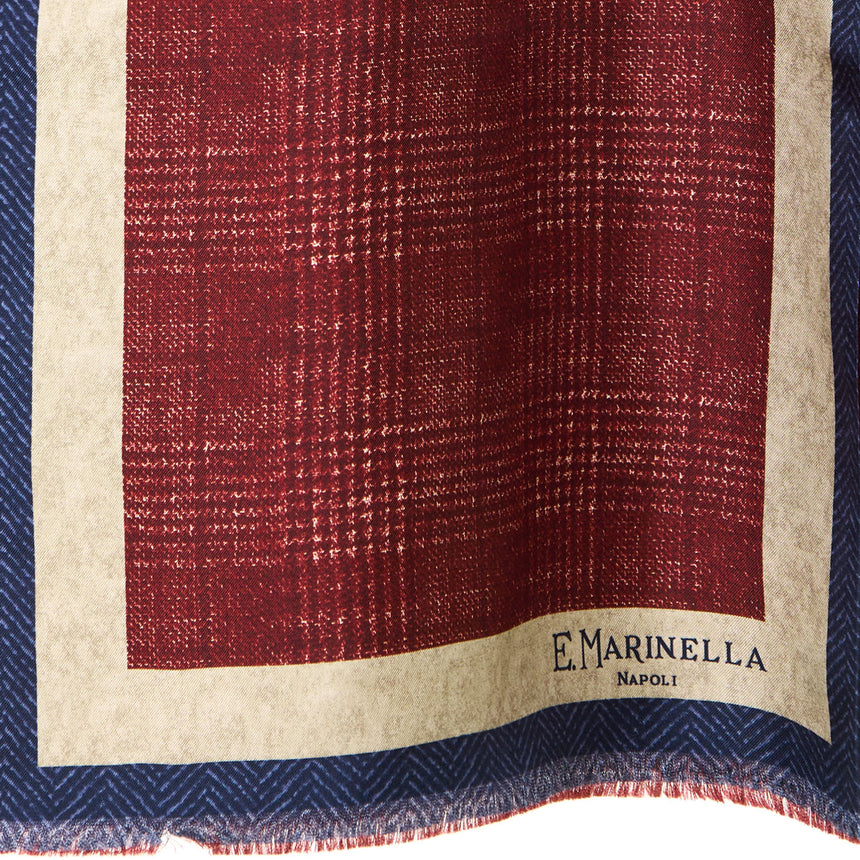 SCIARPA TUBOLARE BLU IN SETA TWILL