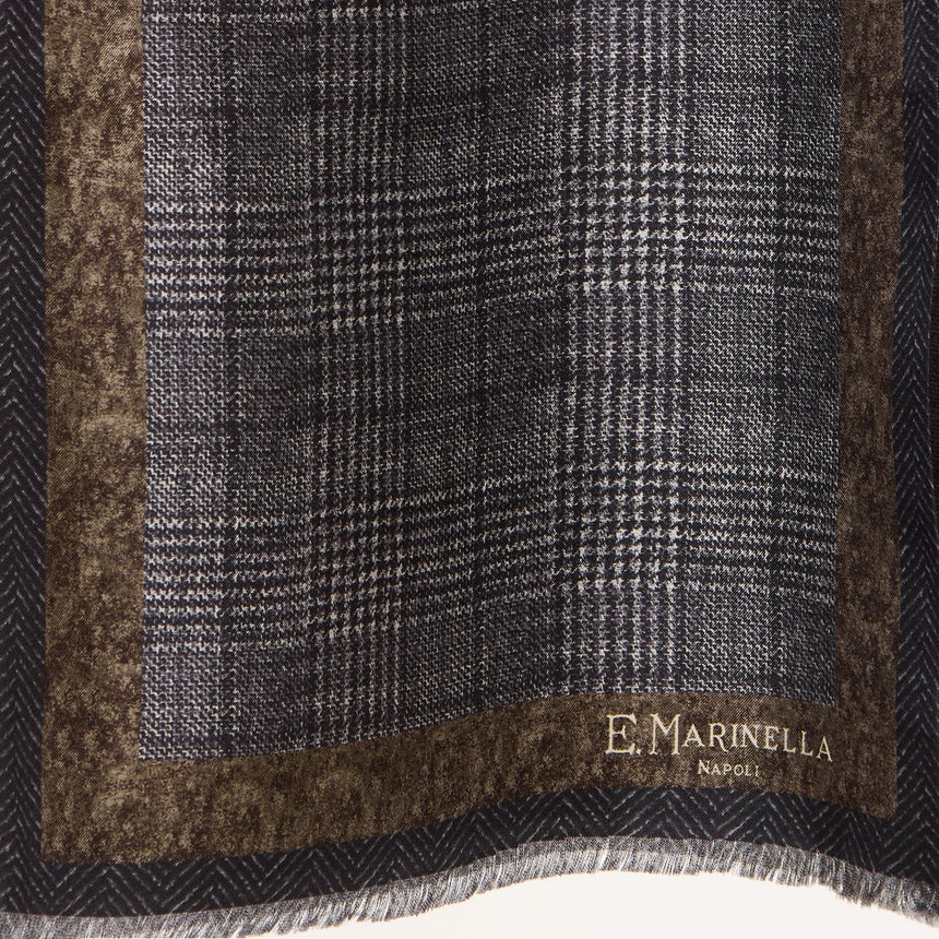 SCIARPA TUBOLARE GRIGIO IN SETA TWILL