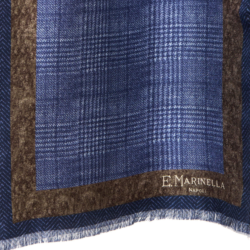 SCIARPA TUBOLARE BLU IN SETA TWILL
