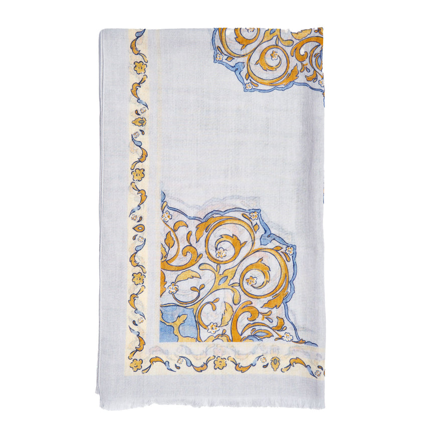 STOLA AZZURRA IN LANA