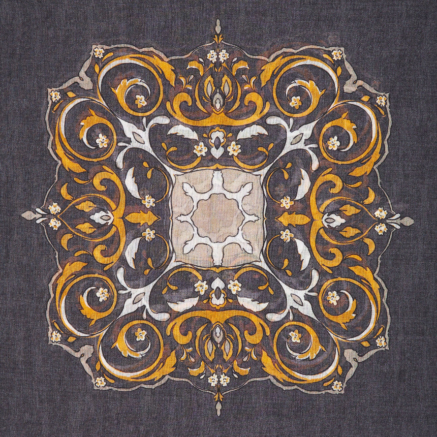 DARK GRAY WOOL STOLE