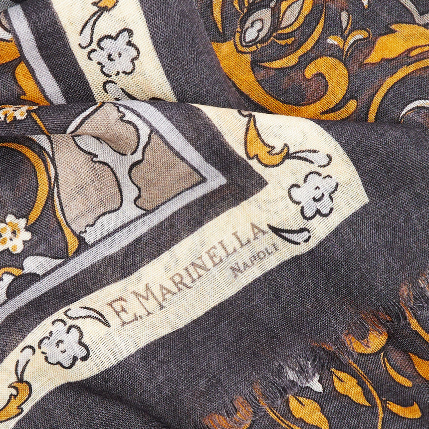 DARK GRAY WOOL STOLE