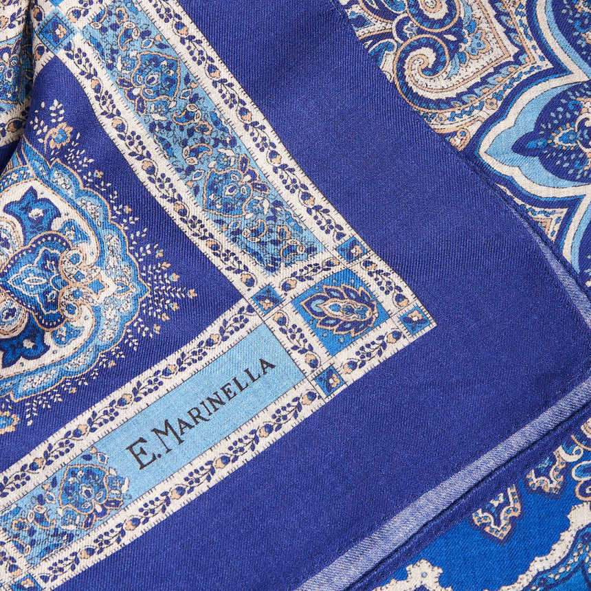 SCIALLE 140 E AZZURRO E BLUETTE IN LANA