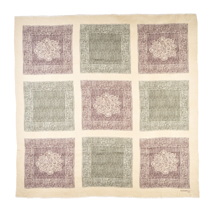 BEIGE WOOL AND SILK STOLE