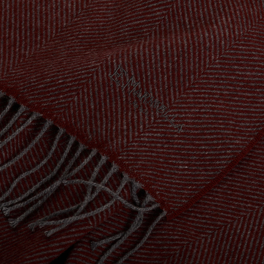 BORDEAUX FRINGED SCARF