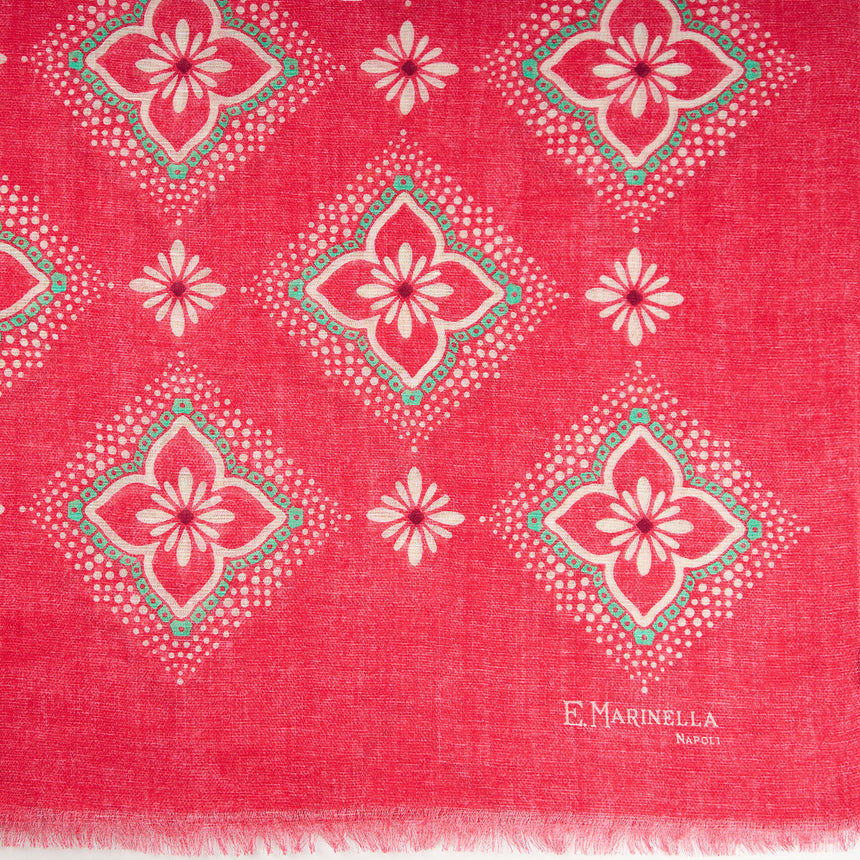 PINK COTTON AND LINEN SCARF