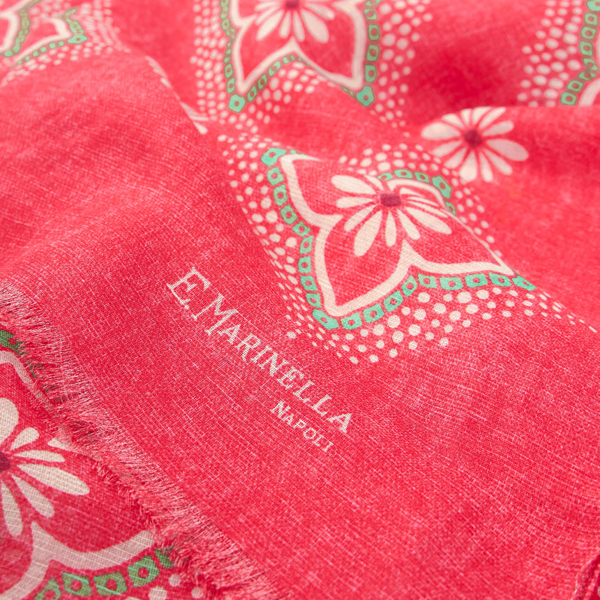 PINK COTTON AND LINEN SCARF