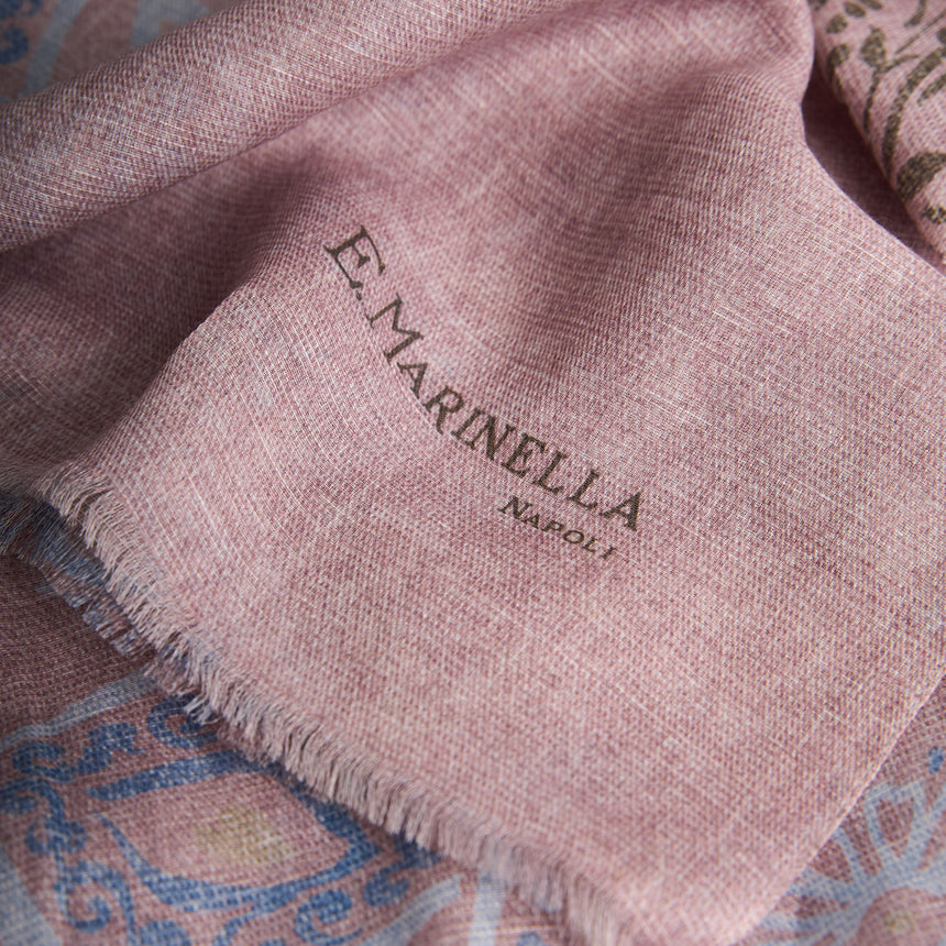 PINK COTTON AND LINEN SCARF
