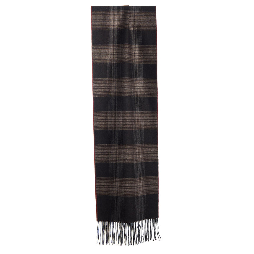 BICOLOR BROWN SILK AND CASHMERE SCARF