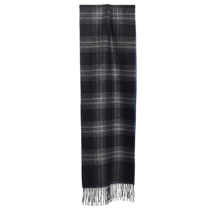 BICOLOR BLACK SILK AND CASHMERE SCARF