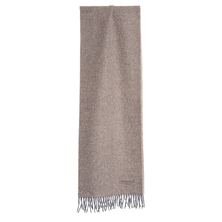 BEIGE AND GREY DOUBLE-FACED SCARF