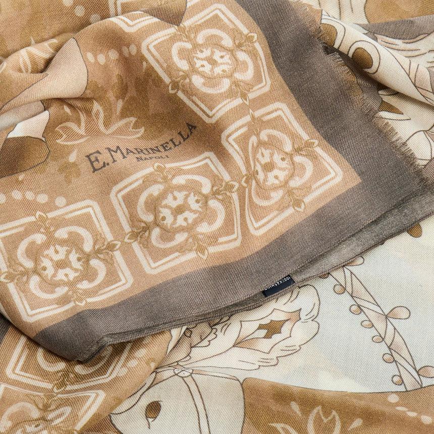 BROWN CASHMERE STOLE