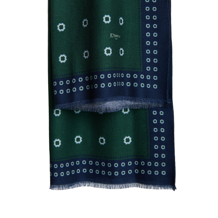 DARK GREEN WOOL STOLE