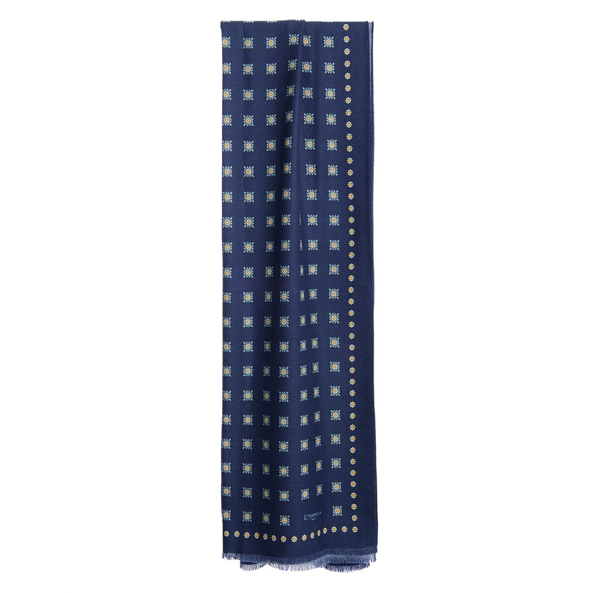 STOLA BLU SCURO IN LANA