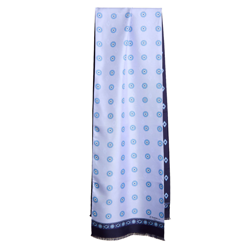 LIGHT BLUE DOUBLE SILK SCARF