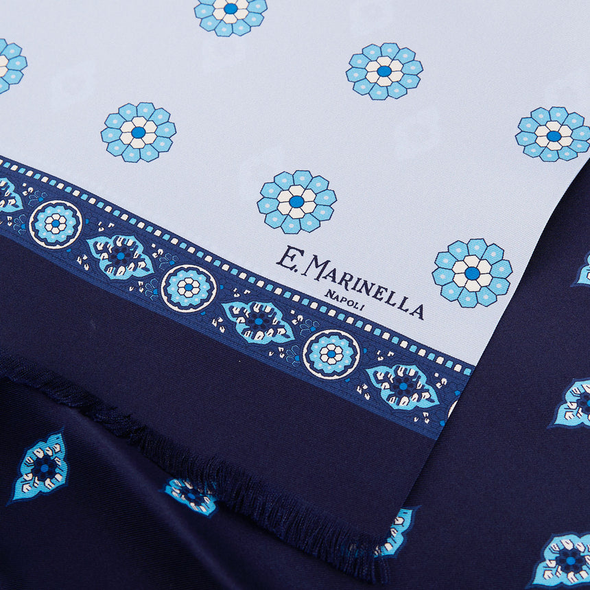 LIGHT BLUE DOUBLE SILK SCARF