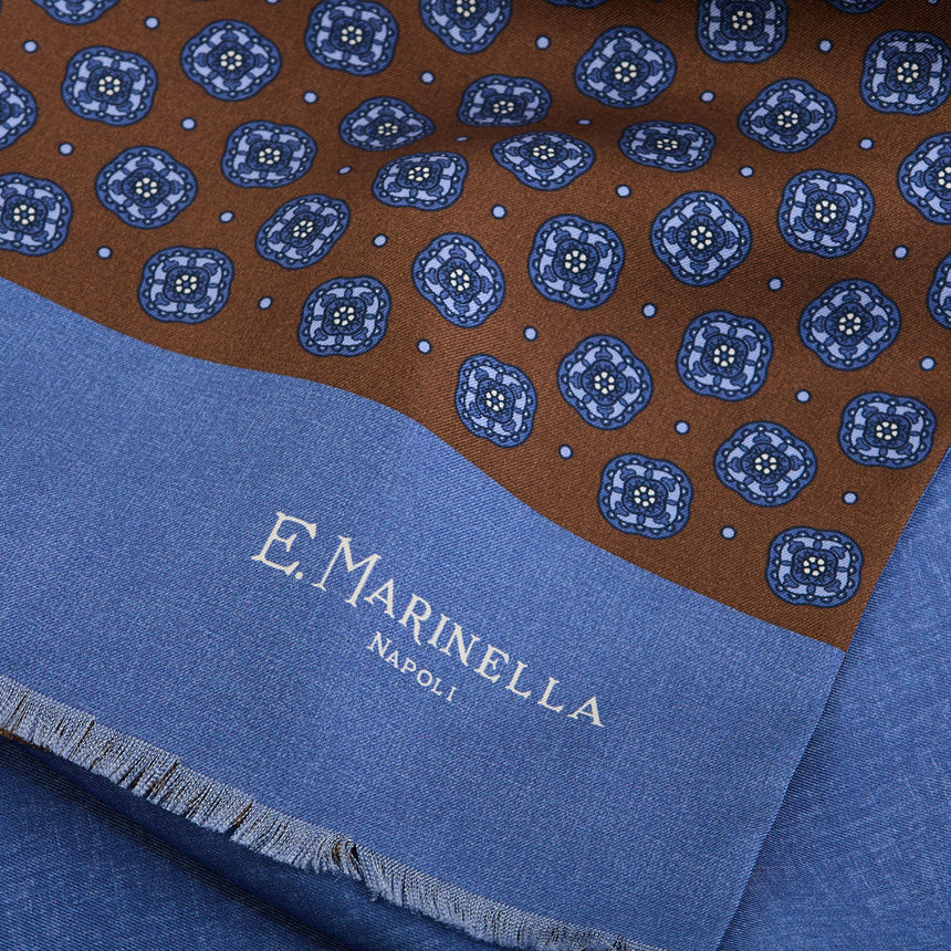 DARK BROWN DOUBLE SILK SCARF