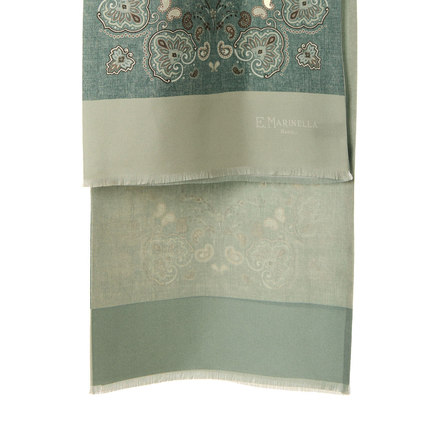 GREEN DOUBLE SILK SCARF