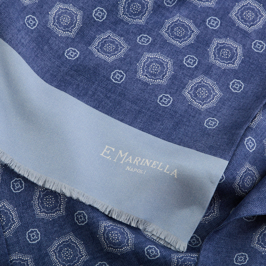BLUE DOUBLE SILK SCARF