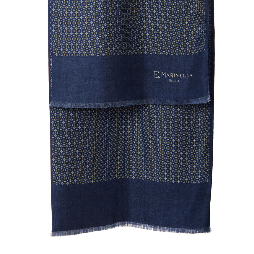 DARK BLUE DOUBLE SILK SCARF