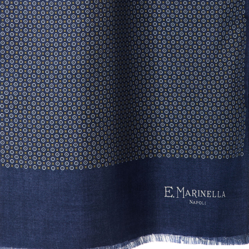 DARK BLUE DOUBLE SILK SCARF