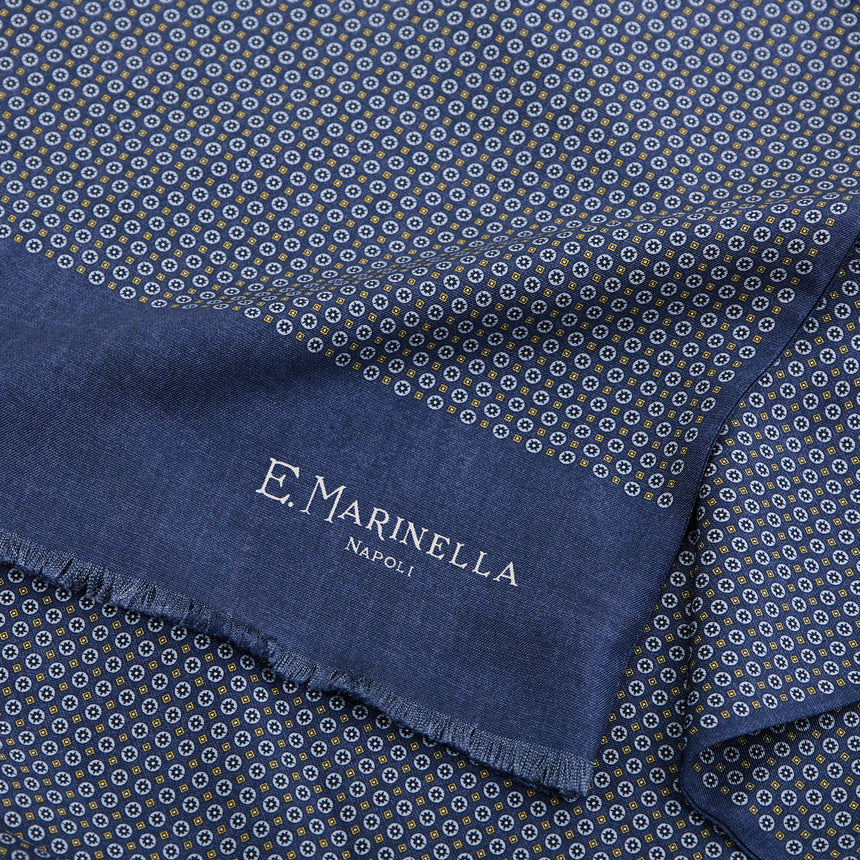 DARK BLUE DOUBLE SILK SCARF