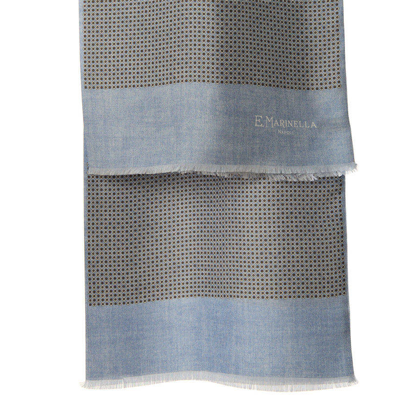 LIGHT BLUE DOUBLE SILK SCARF