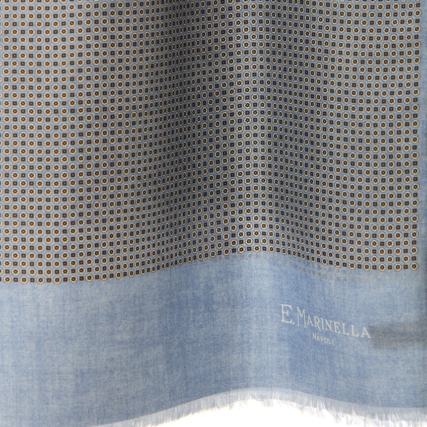 LIGHT BLUE DOUBLE SILK SCARF