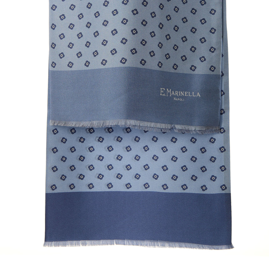 LIGHT BLUE DOUBLE SILK SCARF