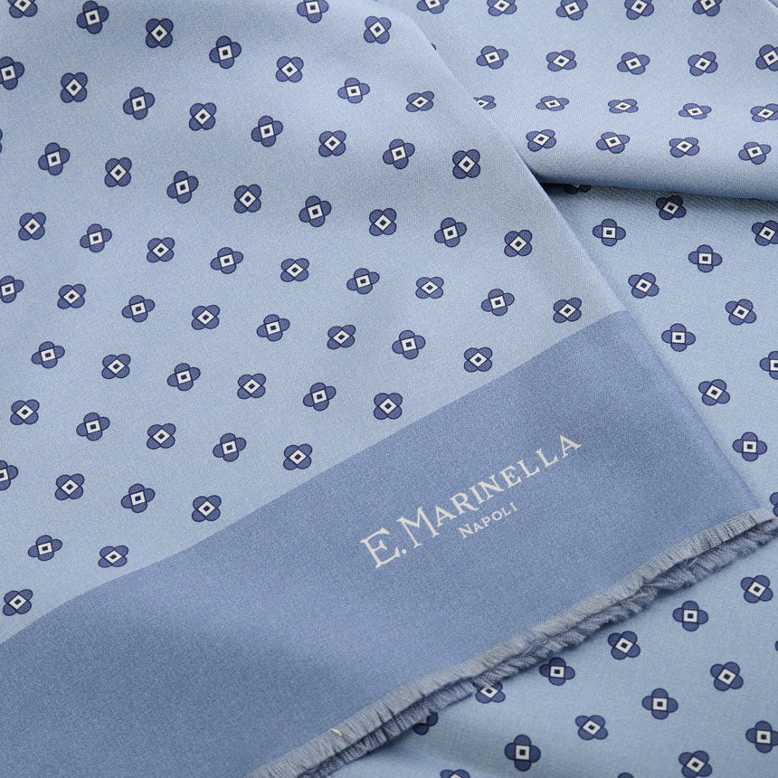 LIGHT BLUE DOUBLE SILK SCARF