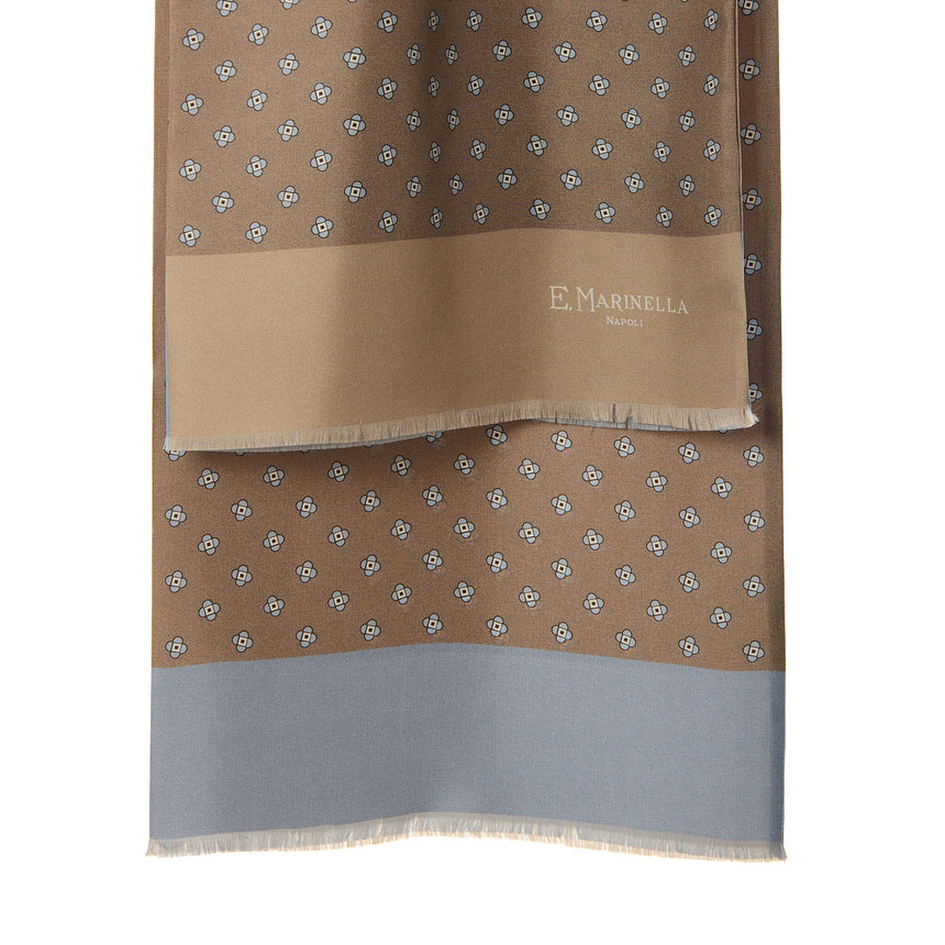 BEIGE DOUBLE SILK SCARF