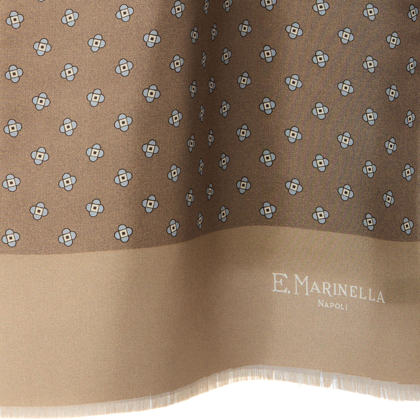 BEIGE DOUBLE SILK SCARF