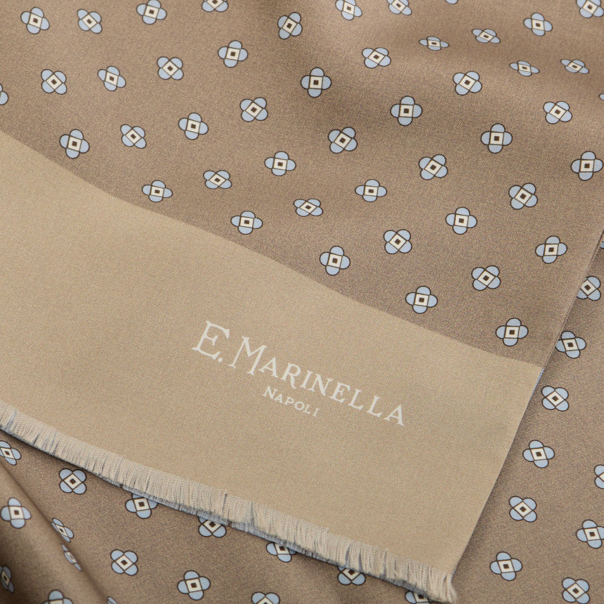 BEIGE DOUBLE SILK SCARF