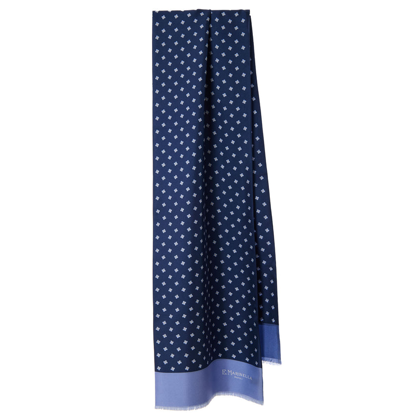BLUE DOUBLE SILK SCARF