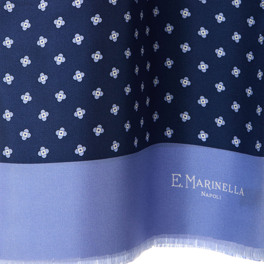 BLUE DOUBLE SILK SCARF