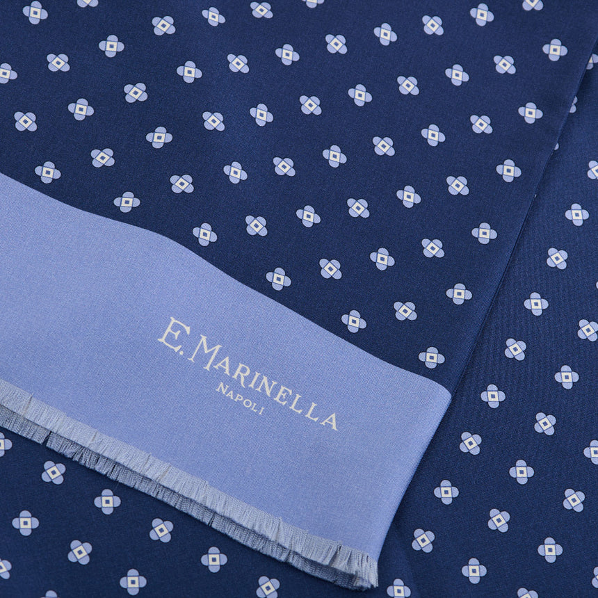 BLUE DOUBLE SILK SCARF