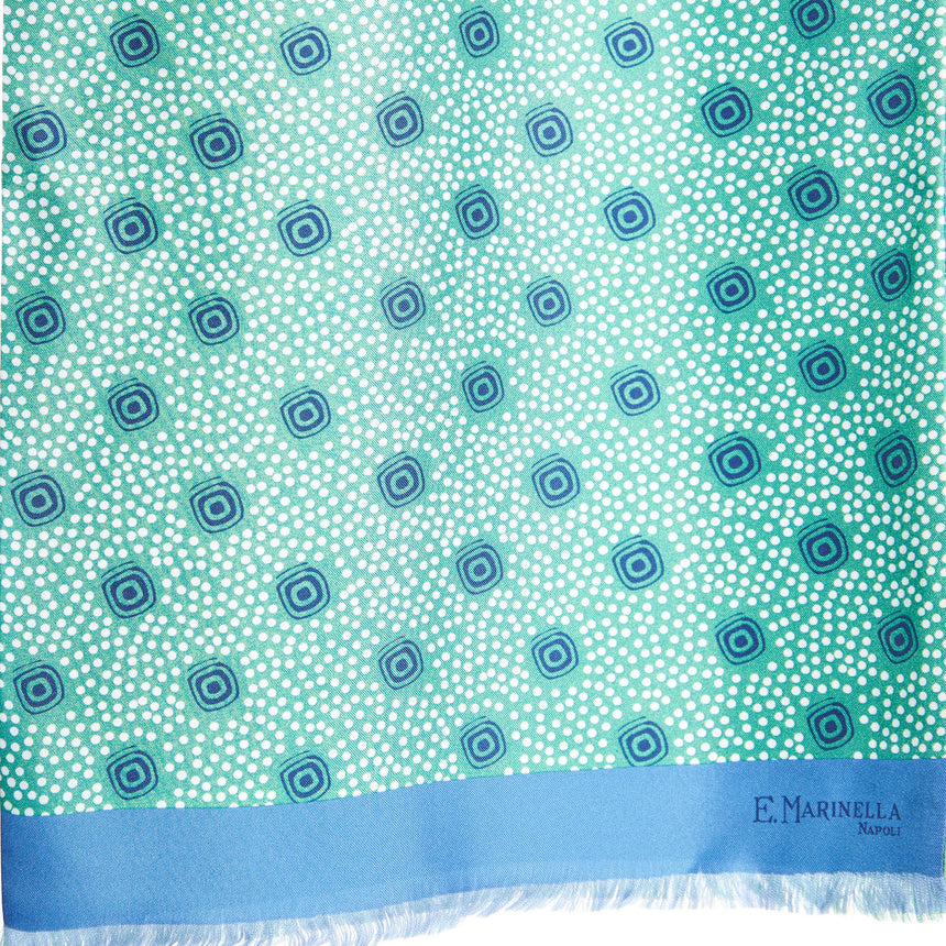 LIGHT GREEN AND BLUE DOUBLE SCARF