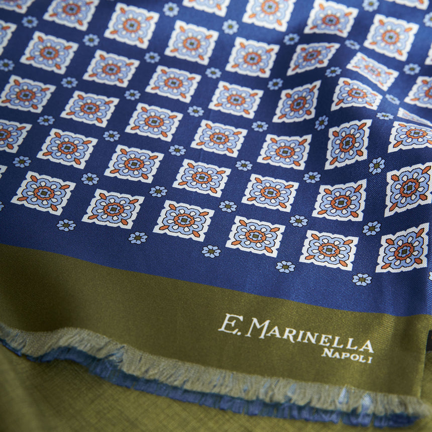 SCIARPA TUBOLARE VERDE E BLU