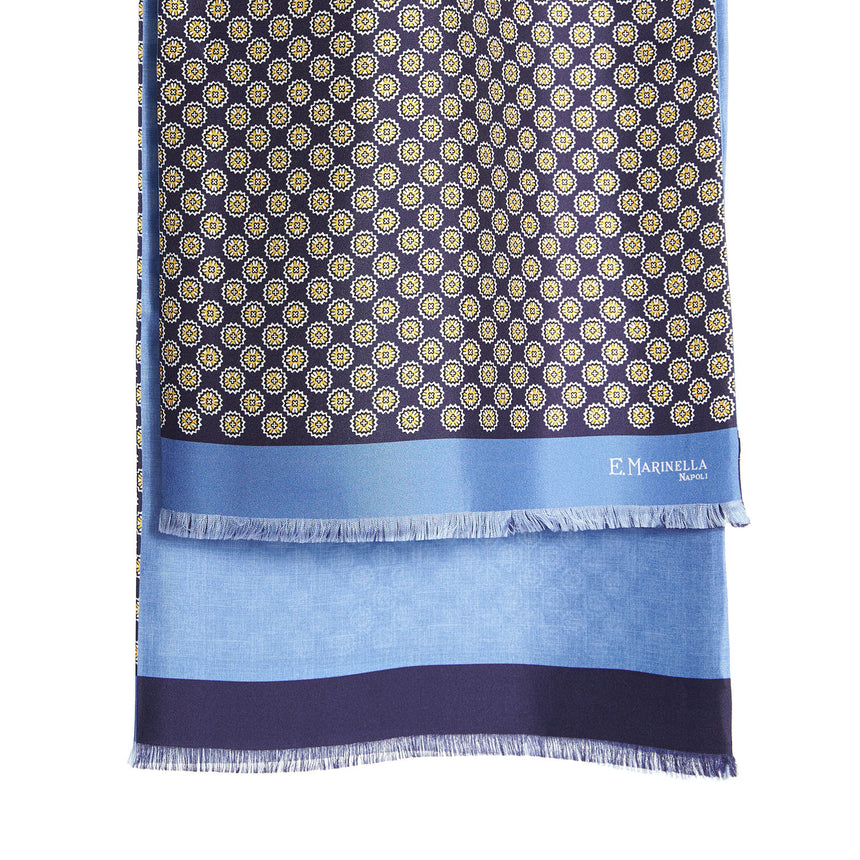 SCIARPA TUBOLARE BLU NOTTE E AZZURRA BLU SCURO