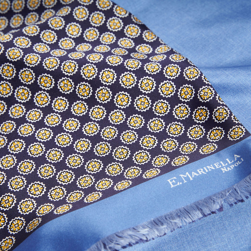 SCIARPA TUBOLARE BLU NOTTE E AZZURRA BLU SCURO