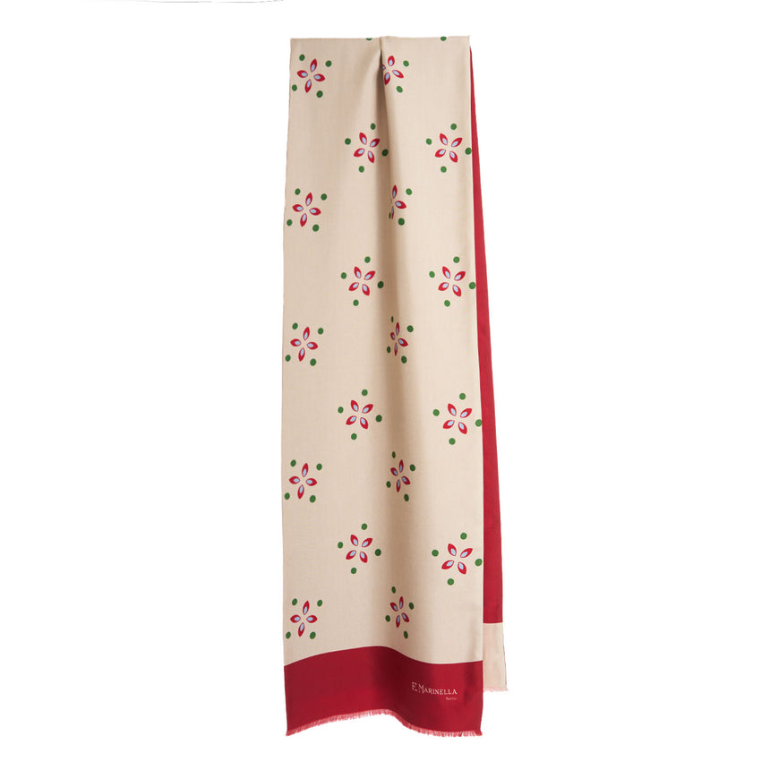 SCIARPA TUBOLARE BEIGE IN SETA TWILL