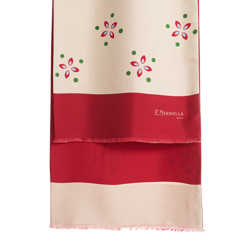 SCIARPA TUBOLARE BEIGE IN SETA TWILL