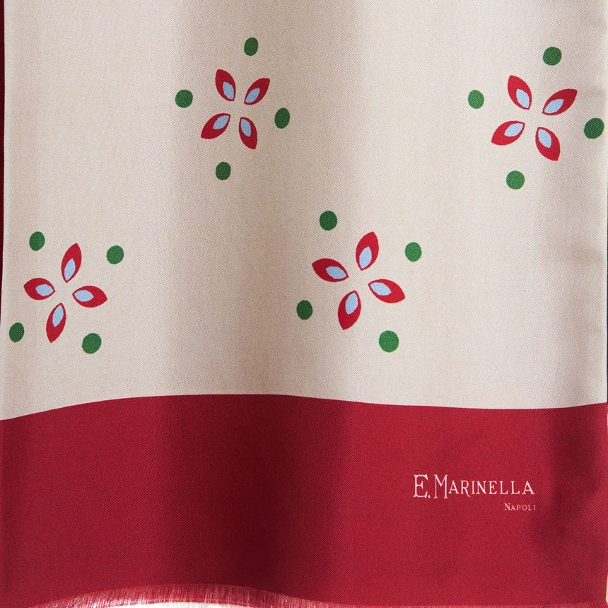 SCIARPA TUBOLARE BEIGE IN SETA TWILL