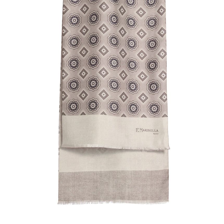 SCIARPA TUBOLARE BEIGE IN SETA TWILL